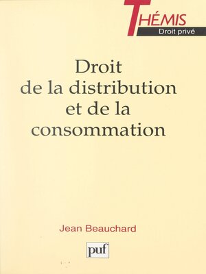 cover image of Droit de la distribution et de la consommation